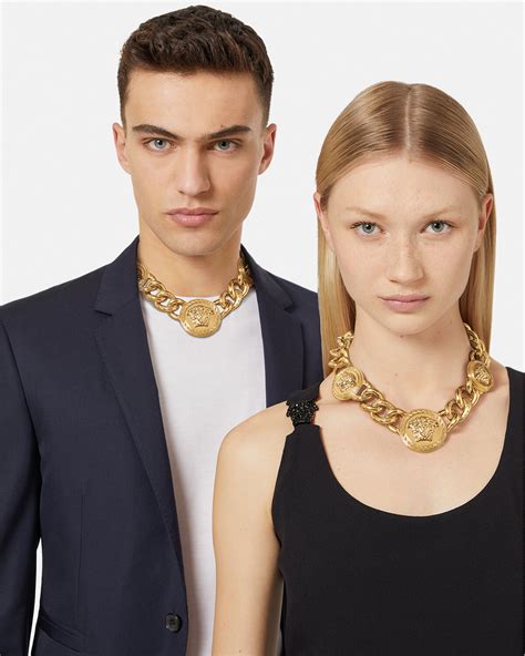 versace silberkette|versace gold medusa necklace.